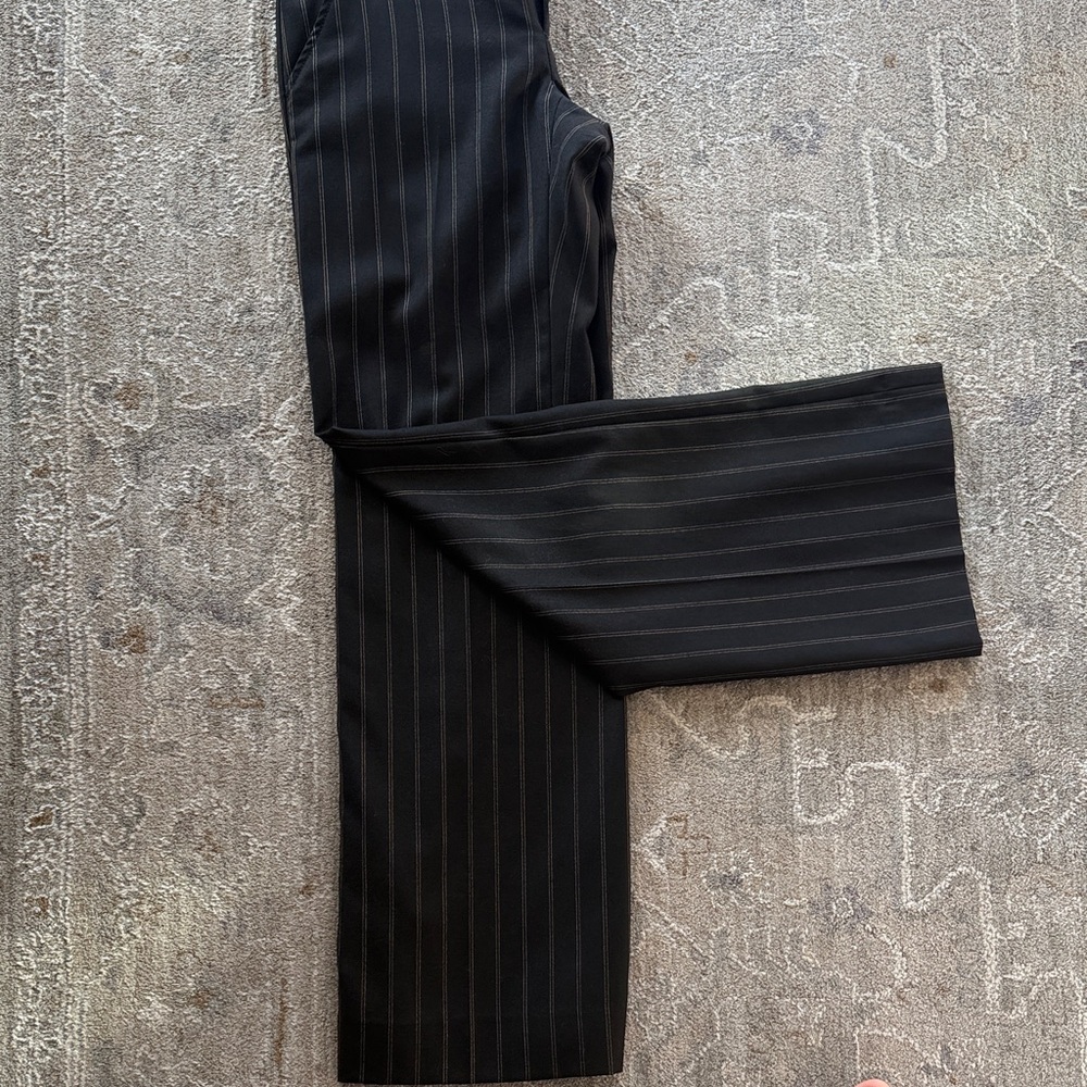 Banana Republic Black and Tan Striped Trousers